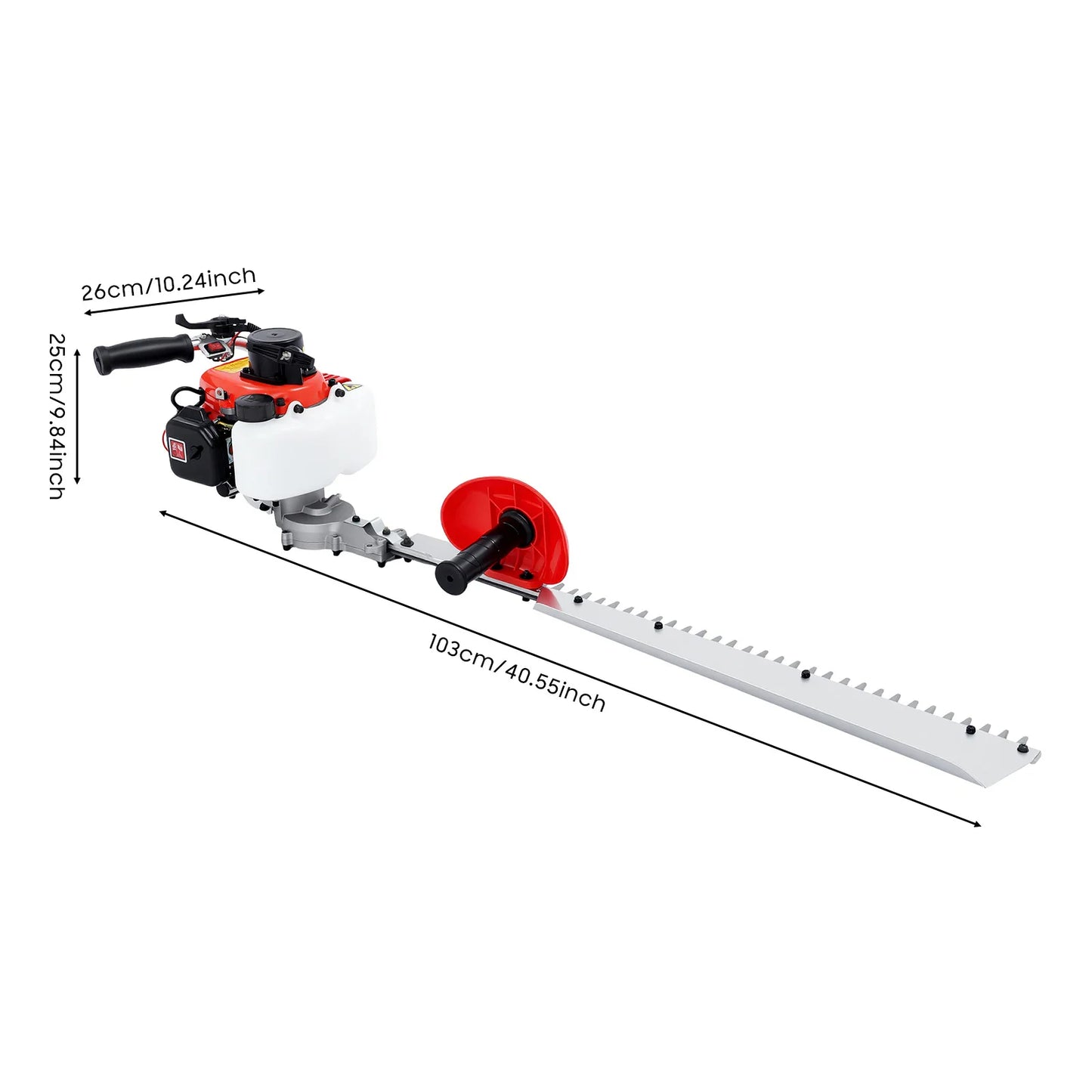 Bymaocar Hedge Trimmer 22.5cc Gas Powered Single Edge Hedge Cutter