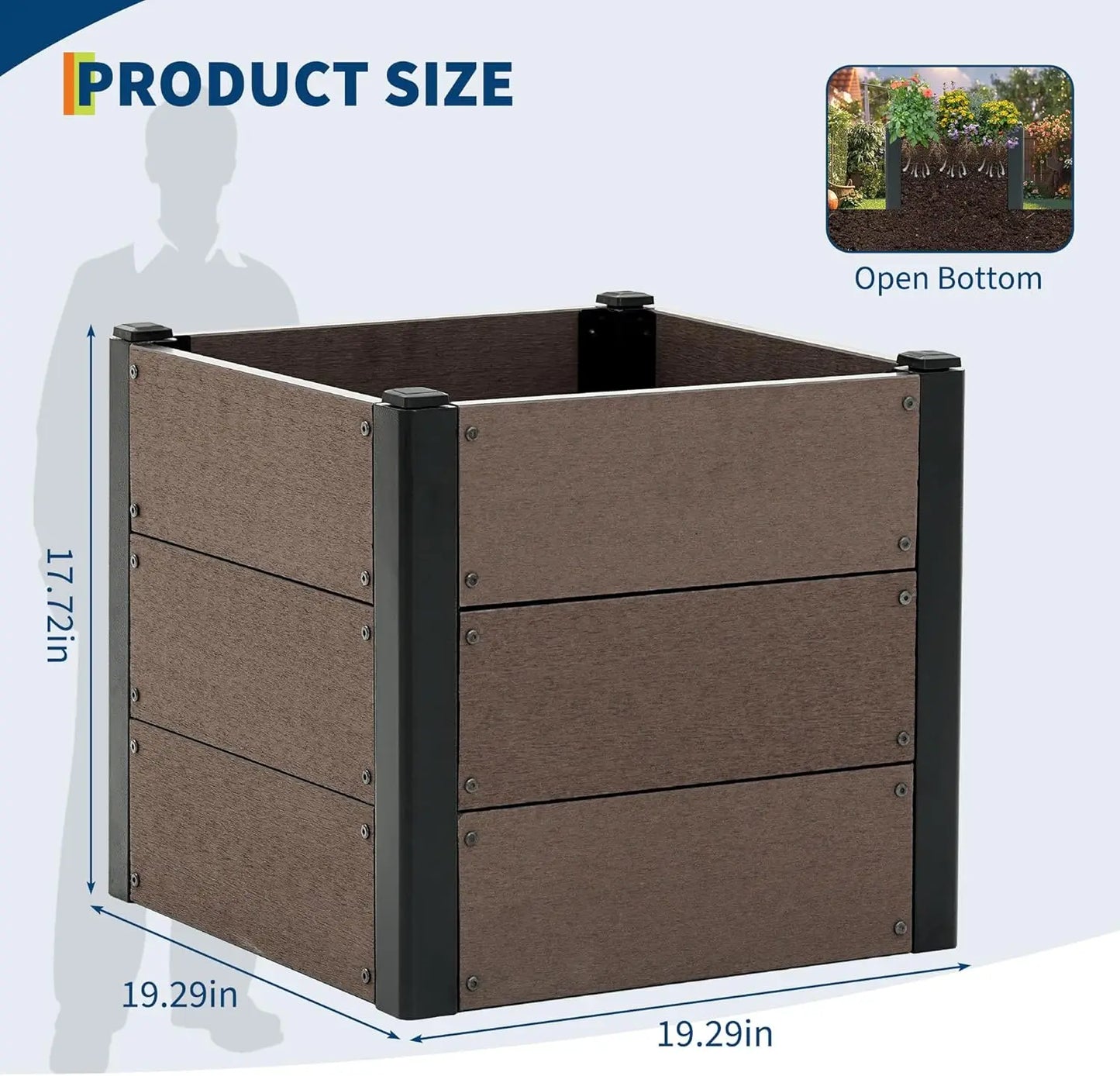 HiMISS Elevated Raised Garden Bed With Deep Root Design