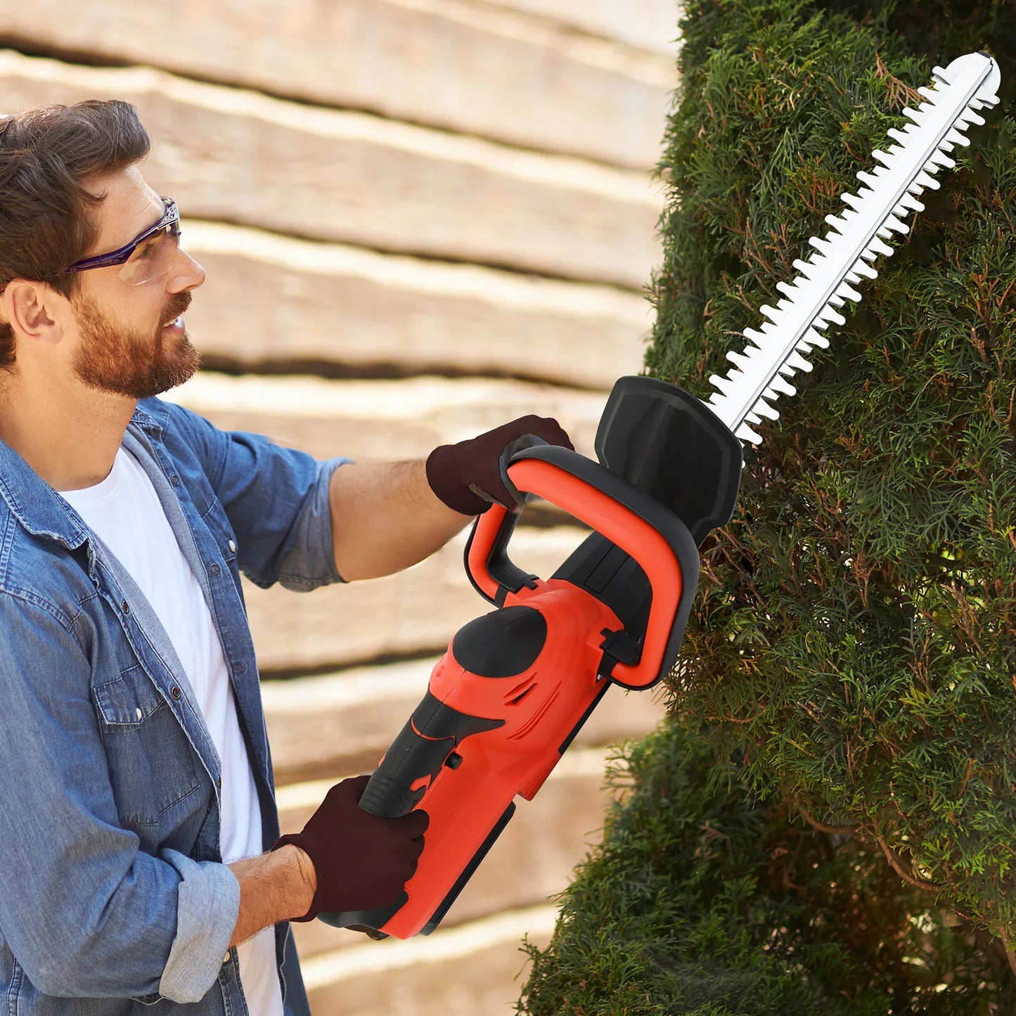 Cordless Hedge Trimmer With 3Ah Battery And Charger Garden