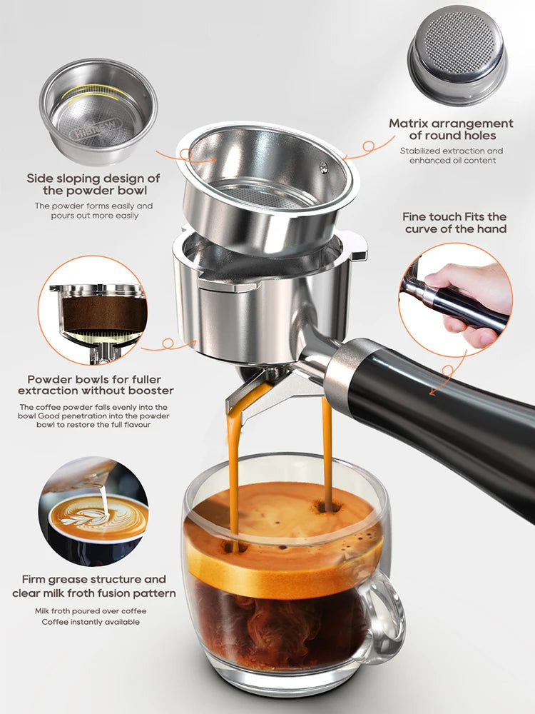 HiBREW H10B 20 Bar Espresso Machine For Ground Coffee