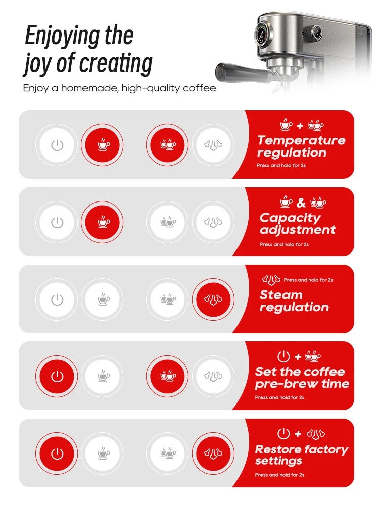 HiBREW H10B 20 Bar Espresso Machine For Ground Coffee
