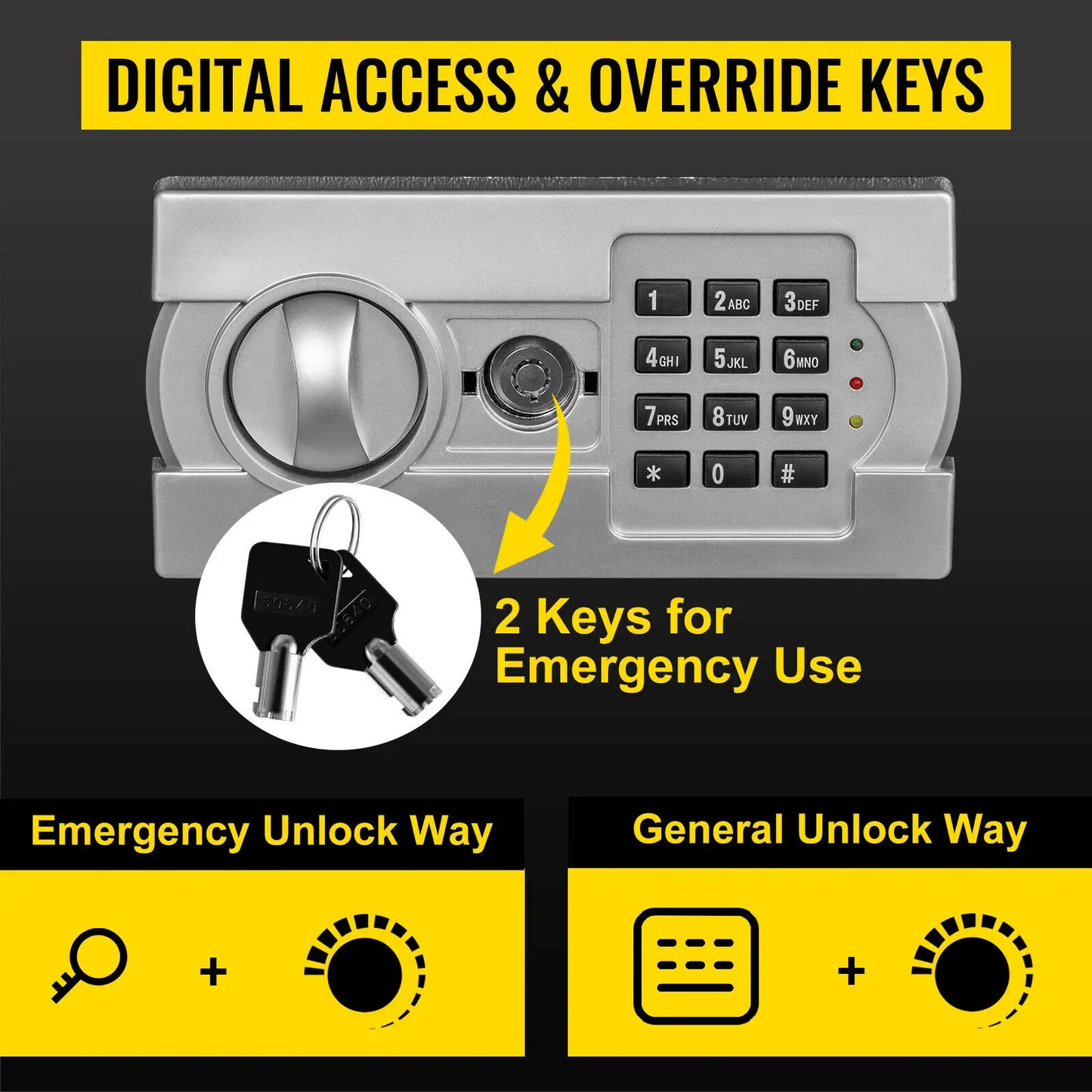 SucceBuy Double Door Safe Box With Electronic Lock Office