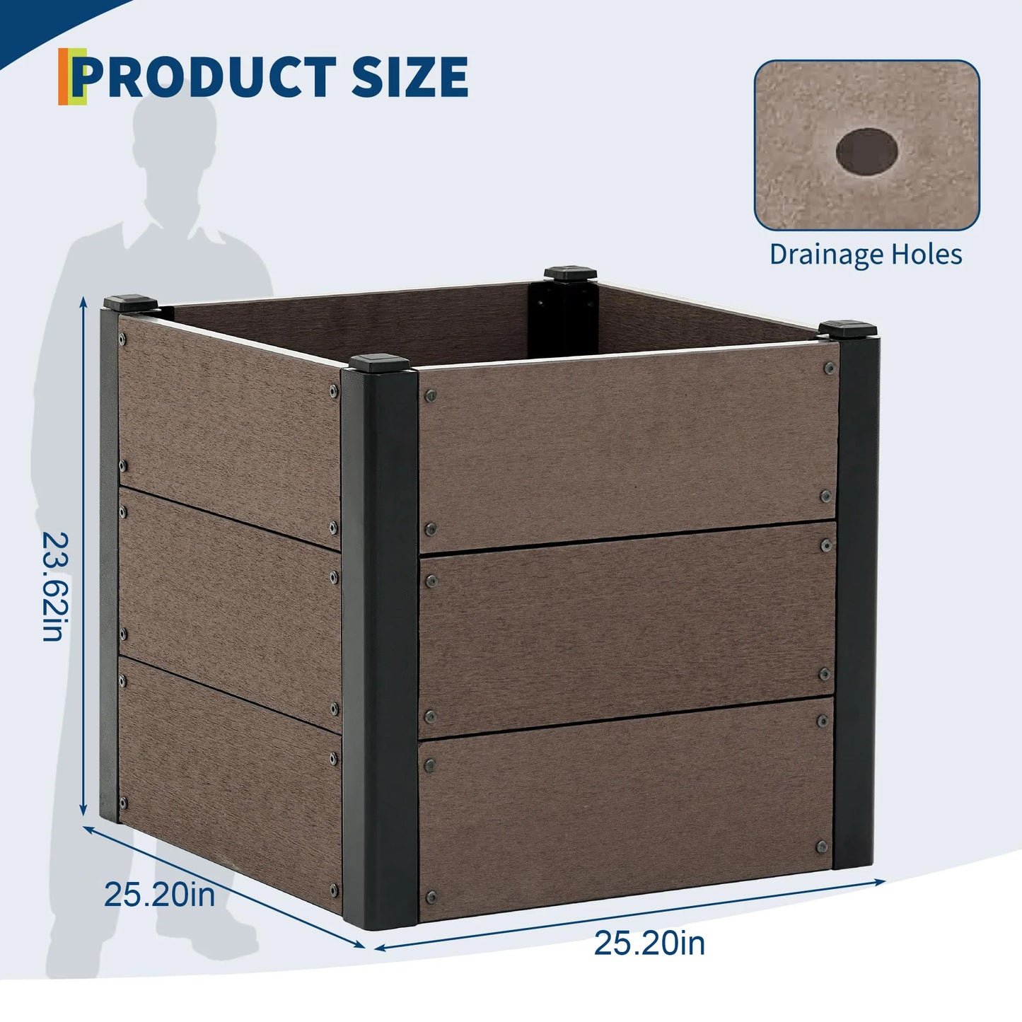 HiMISS Elevated Raised Garden Bed With Deep Root Design