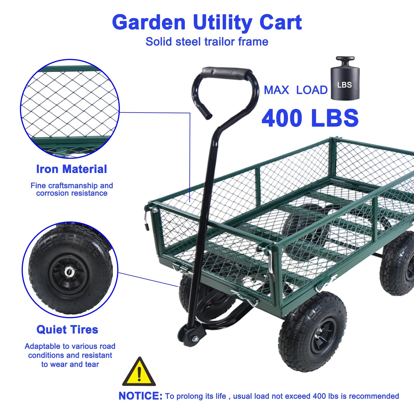 Wagon Cart Garden Cart For Firewood Transport And Hauling