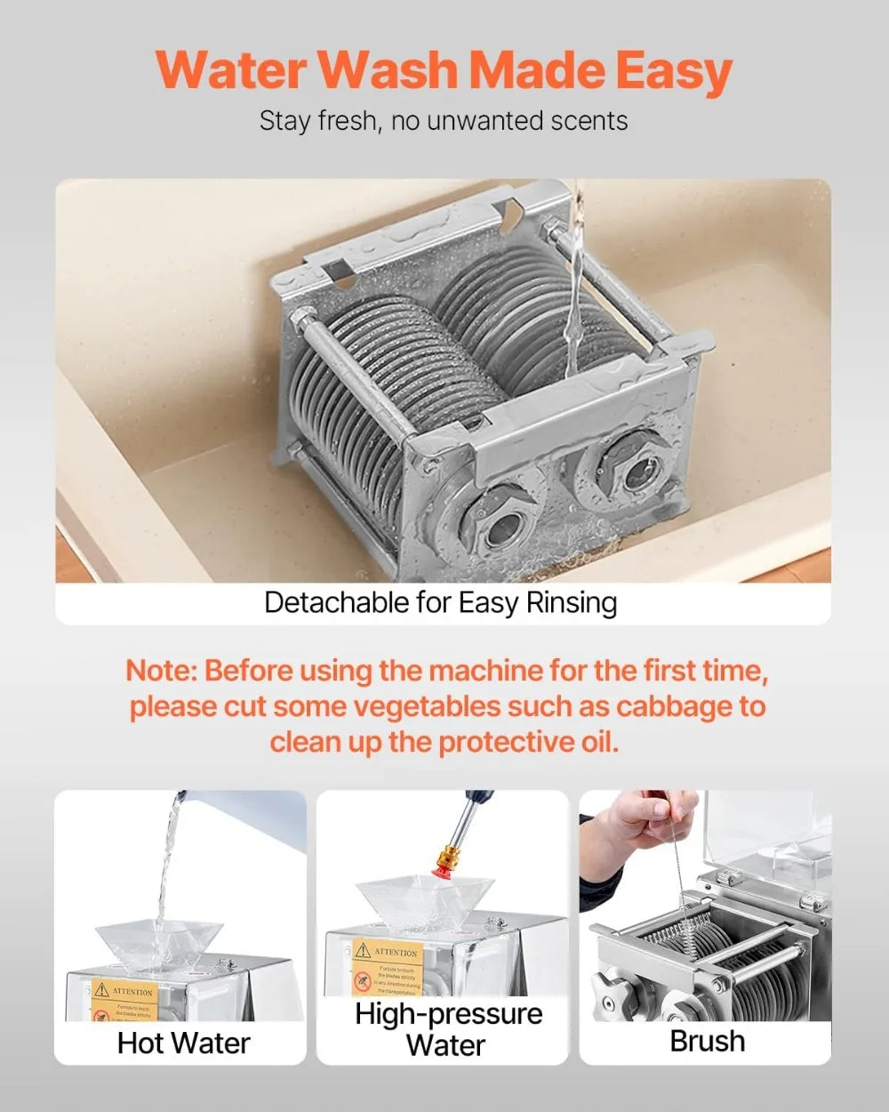 850W Commercial Meat Slicer Stainless Steel Electric Food Cutter
