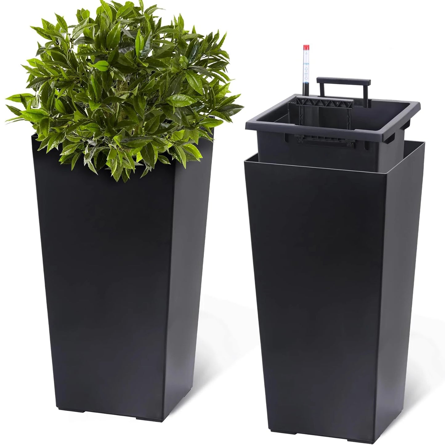 HobbyLane Indoor Outdoor Planter With Shelf Insert Plastic
