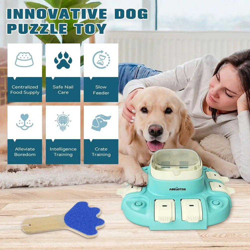 XMSJ Puzzle Toy Interactive Slow Feeder And Dog Scratch Pad