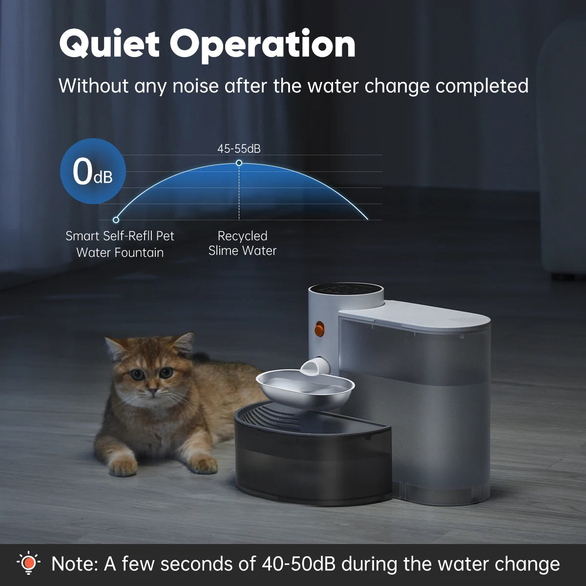 Booteely Stainless Steel Pet Water Dispenser Bowl For Cats