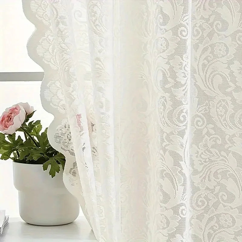 Elegant Phoenix Tail Lace Chiffon Curtain For Living Room