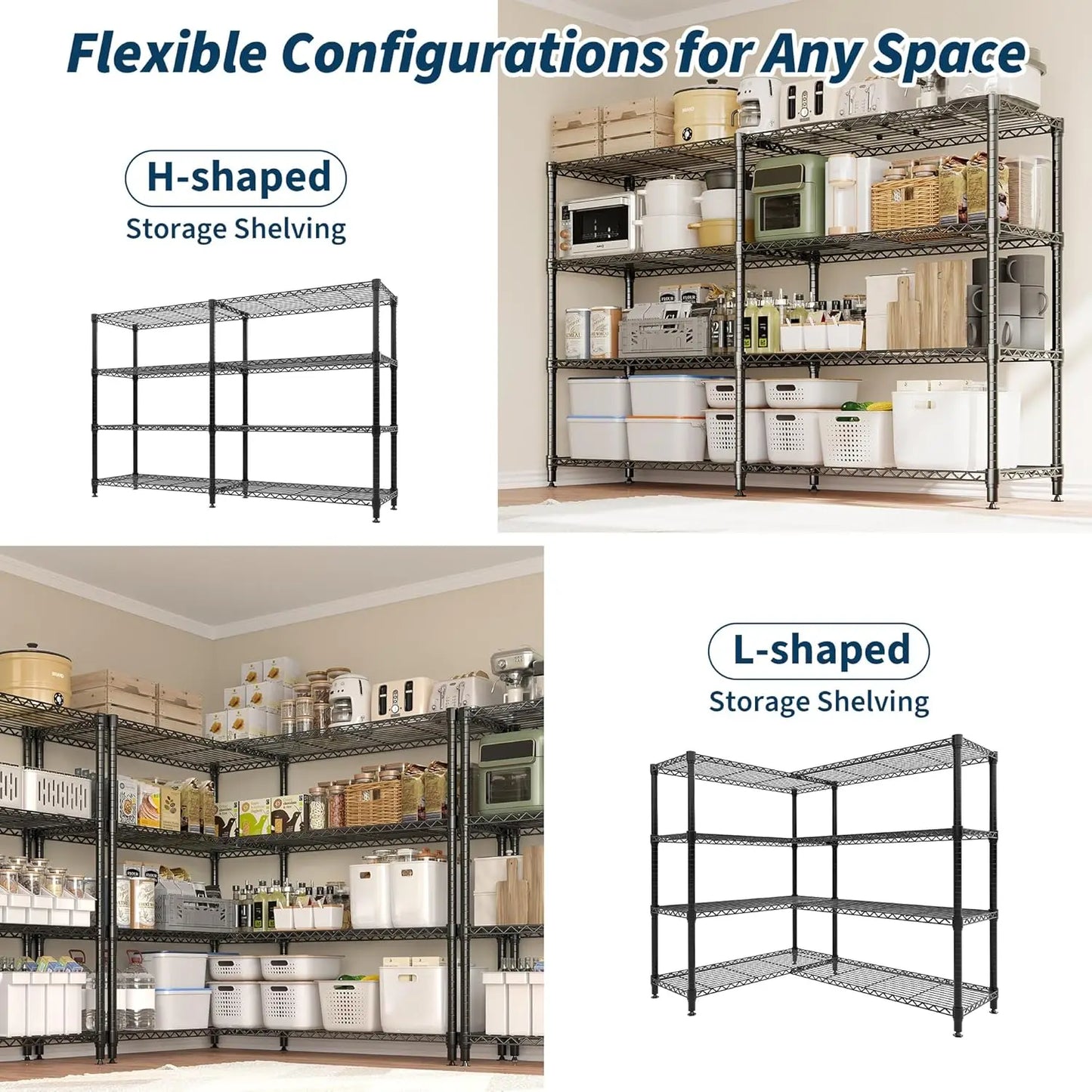 TWISTER.CK Heavy Duty 5 Tier Metal Shelving Unit Garage