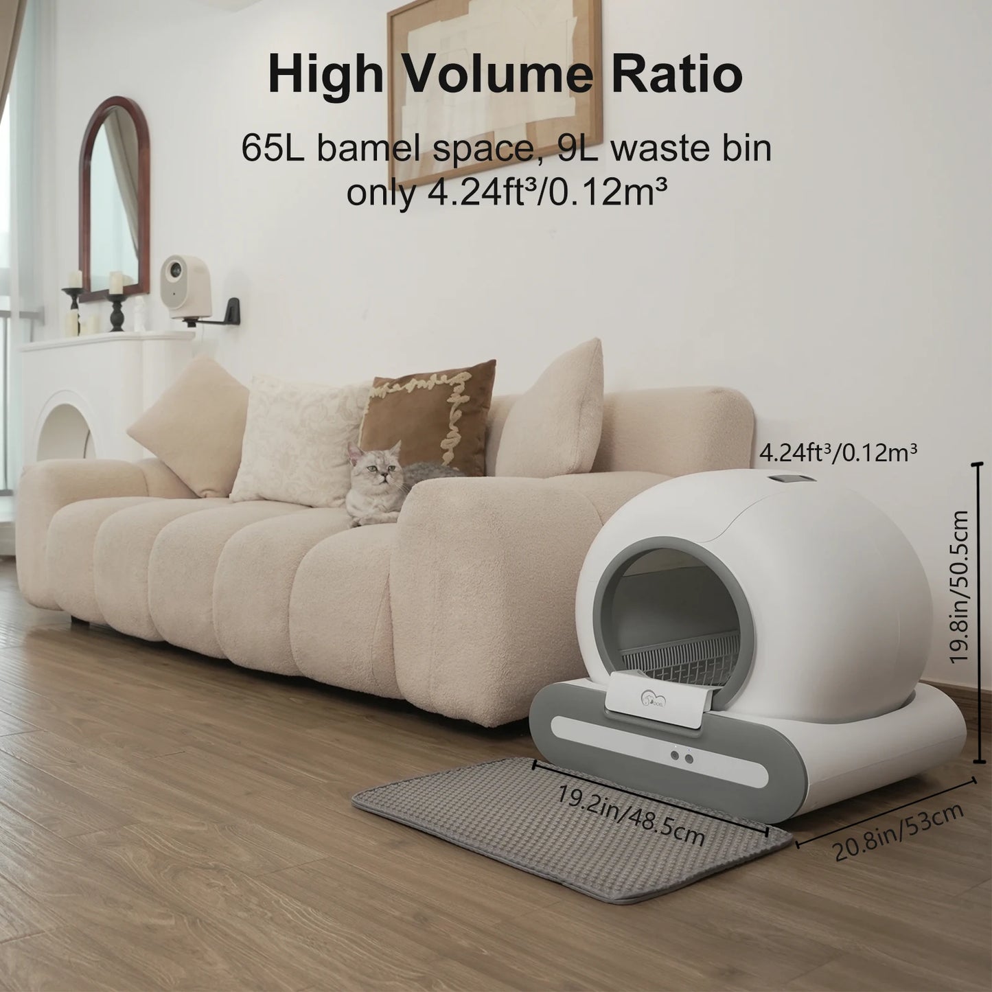 DOEL Self Cleaning Cat Litter Box With App Control 2.4G WiFi