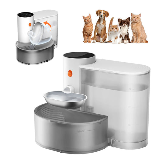 Booteely Stainless Steel Pet Water Dispenser Bowl For Cats