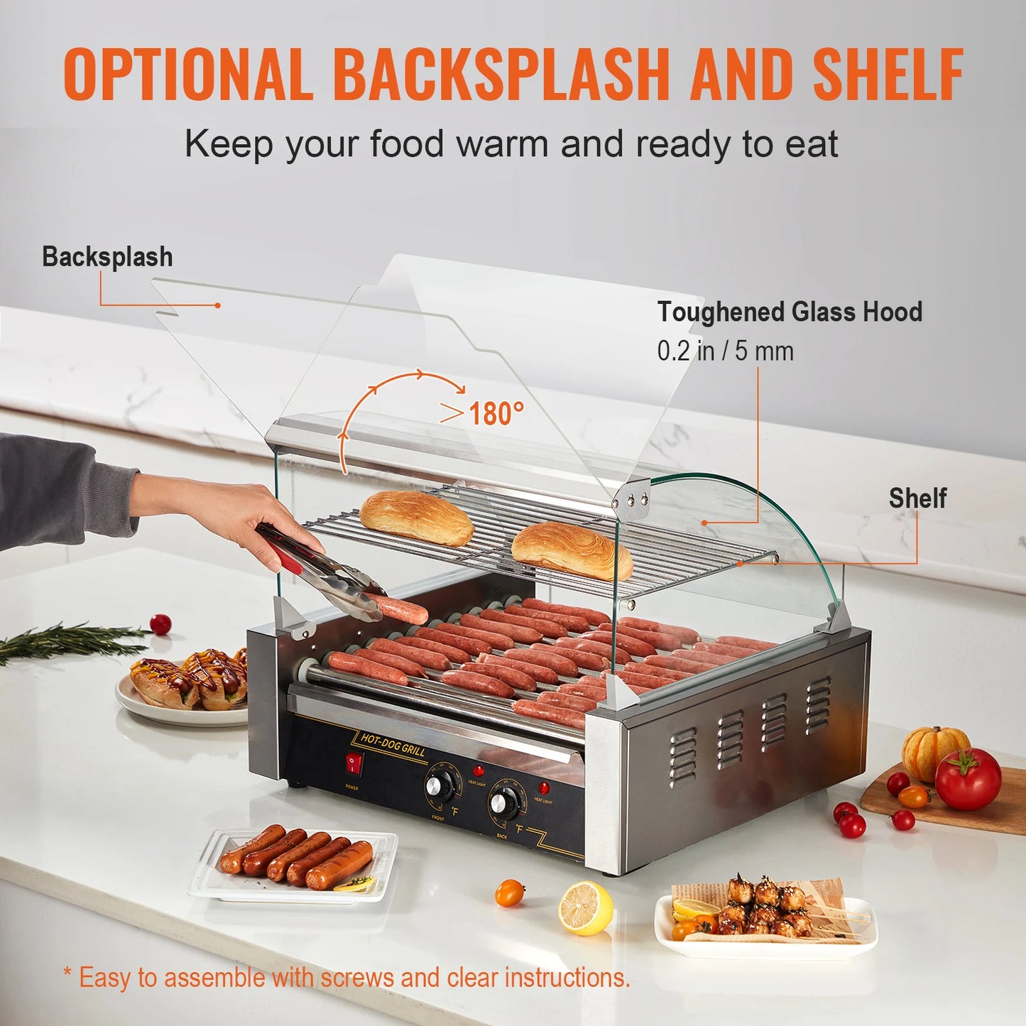 Succebuy Commercial Hot Dog Roller Sausage Maker Grill Machine 110V