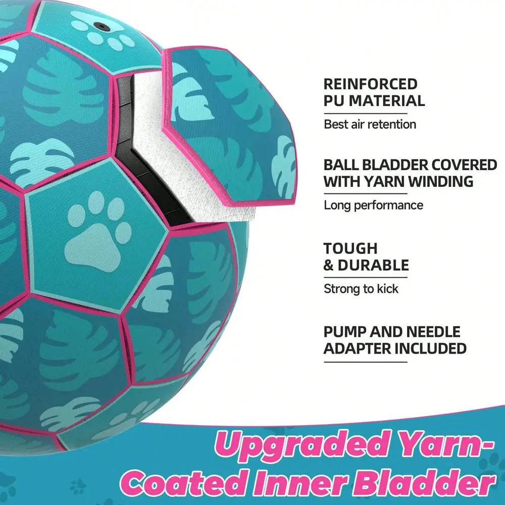 Dog Football Toy With Woven Strap Indoor Outdoor Interactive Ball