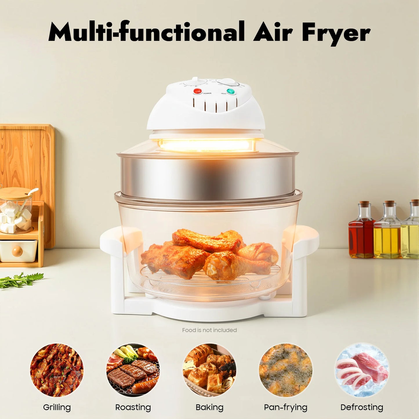 Visual Air Fryer 110V 360 Degree Air Circulation Oil Free