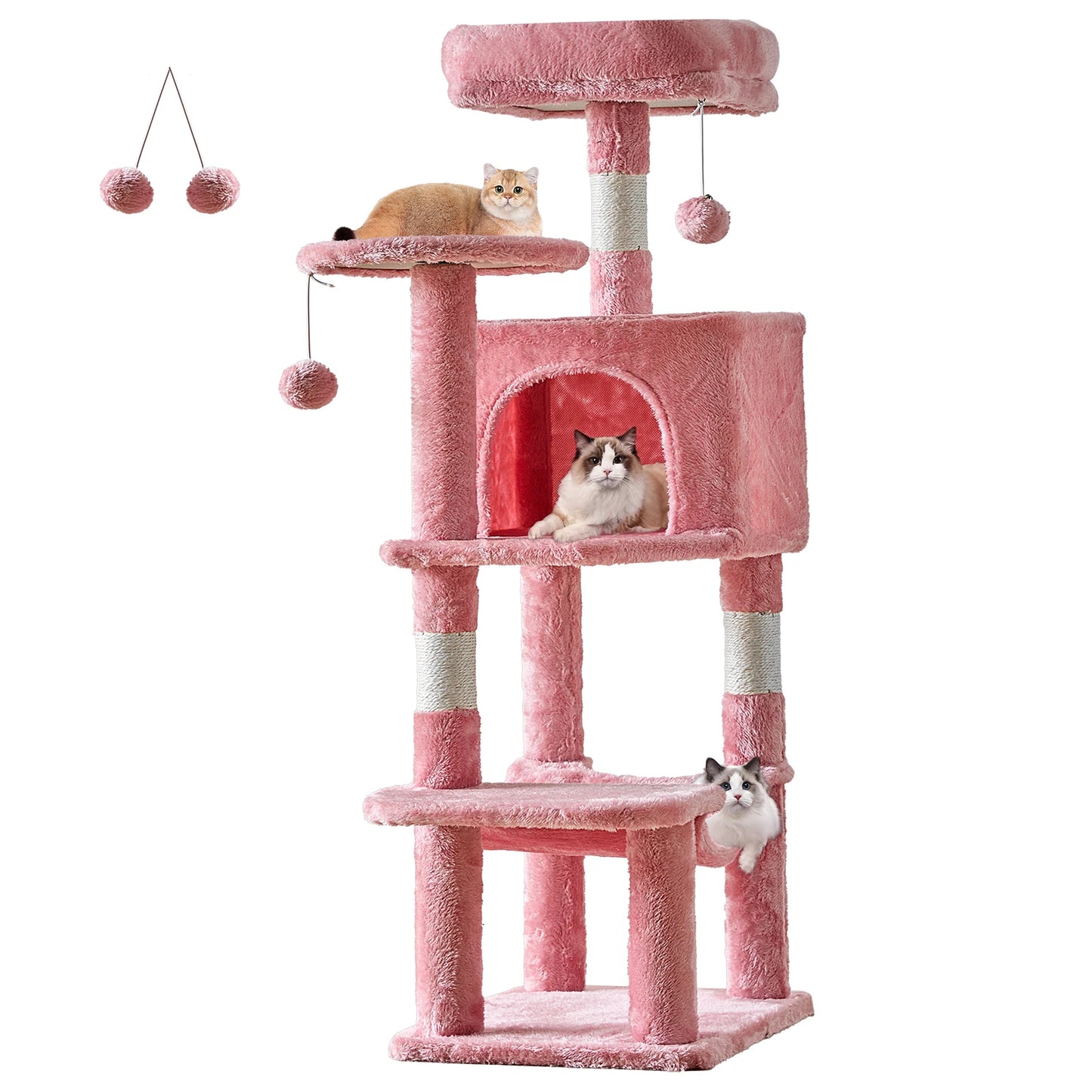 JHK Cat Tree Multi Level Tall Climbing Tower For Indoor Cats