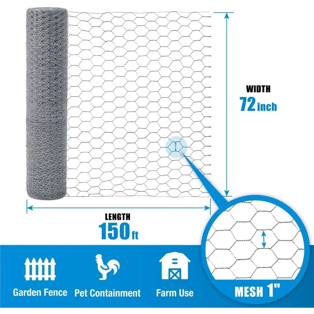 20 Gauge Galvanized Hex Chicken Wire For Garden Fencing