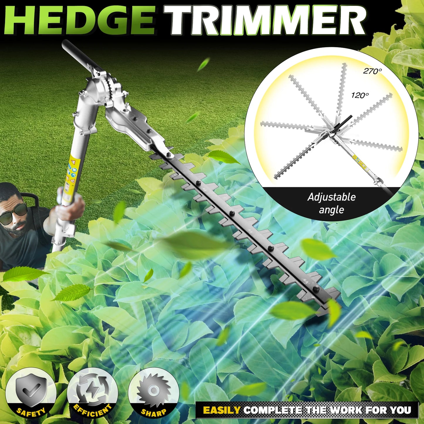 52cc 6 In 1 Gas Hedge Trimmer Performance Yard Tool