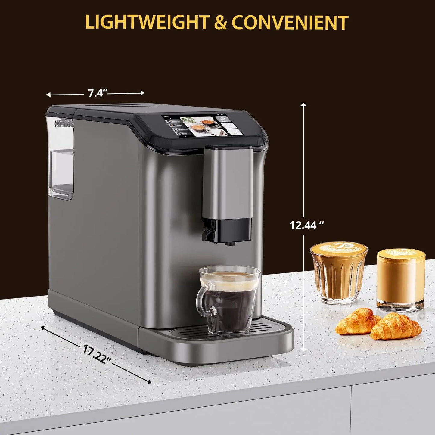 Adoolla 20 Bar Fully Automatic Espresso Machine With Milk Frother