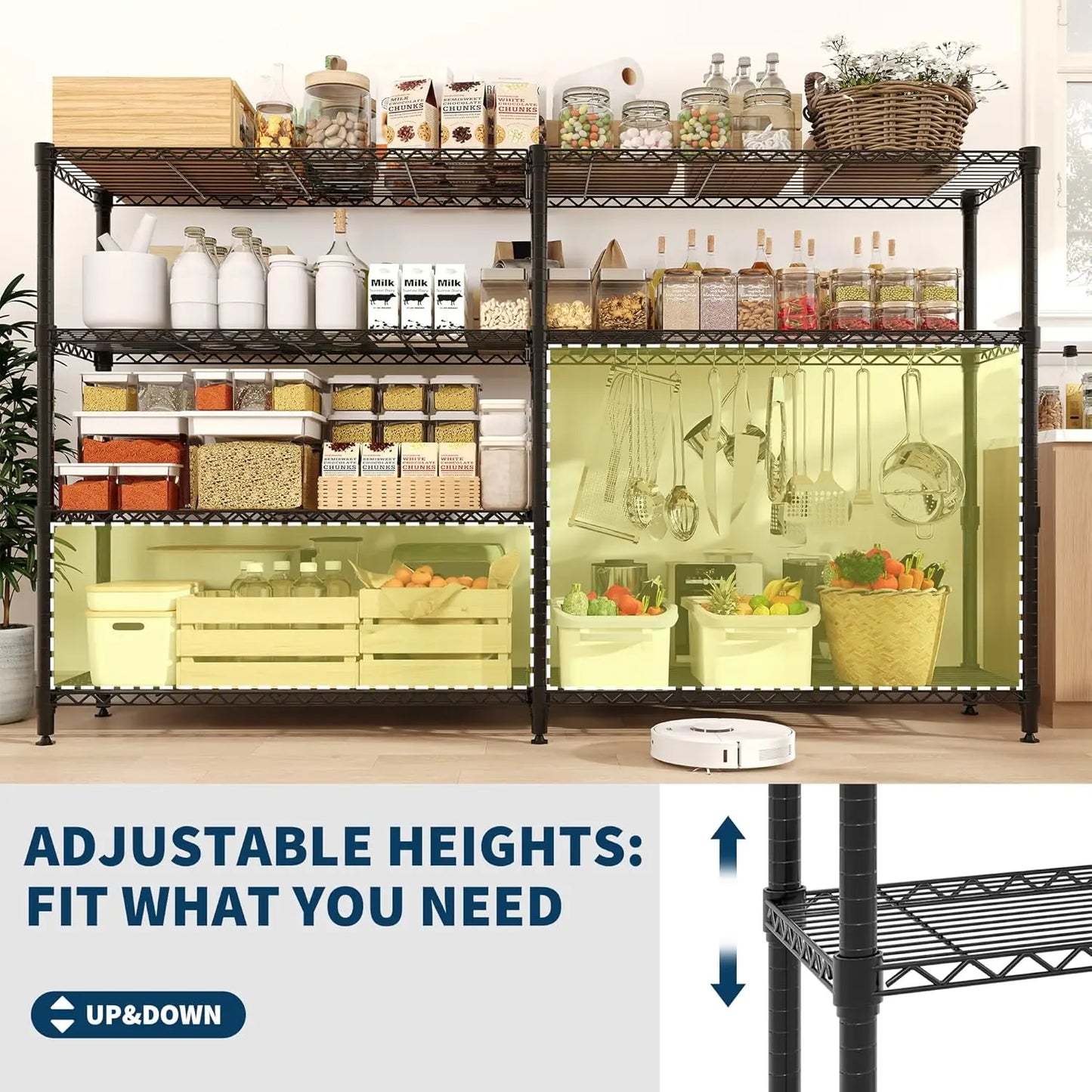 TWISTER.CK Heavy Duty 5 Tier Metal Shelving Unit Garage