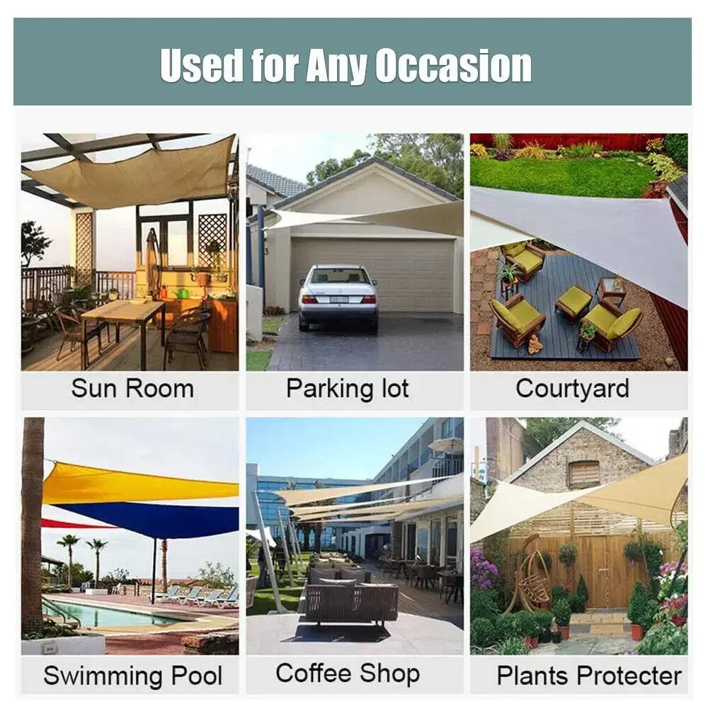 Waterproof Shade Sail Outdoor Sun Shelter For Patio UV Protection