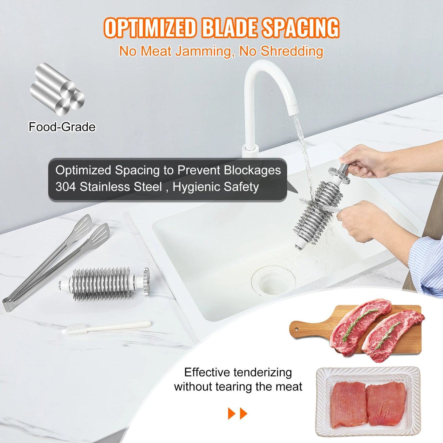 SucceBuy Commercial Meat Tenderizer Machine 54 Blades Electric 450W