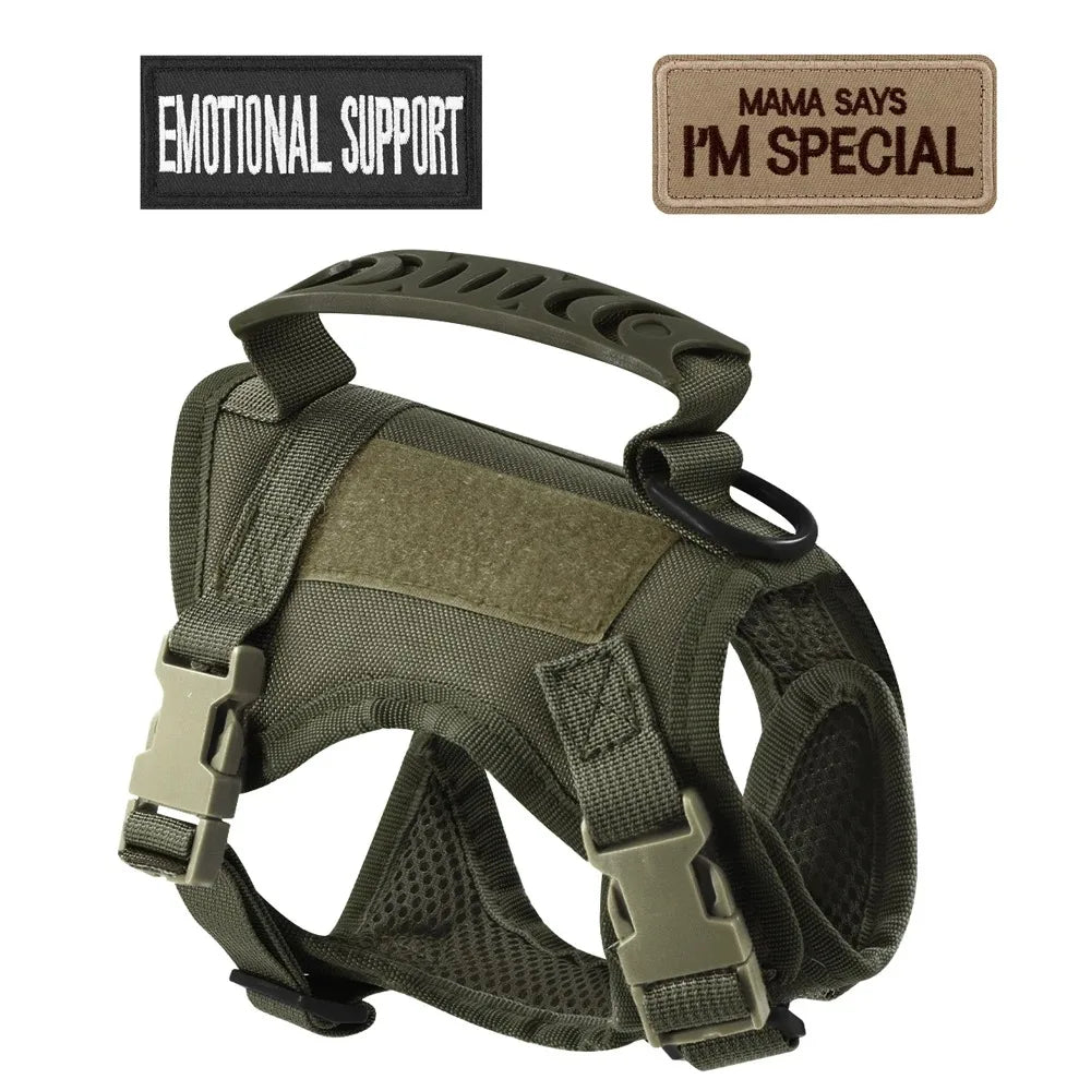 Tactical Cat Harness And Leash Set With Dual Handles Stickers