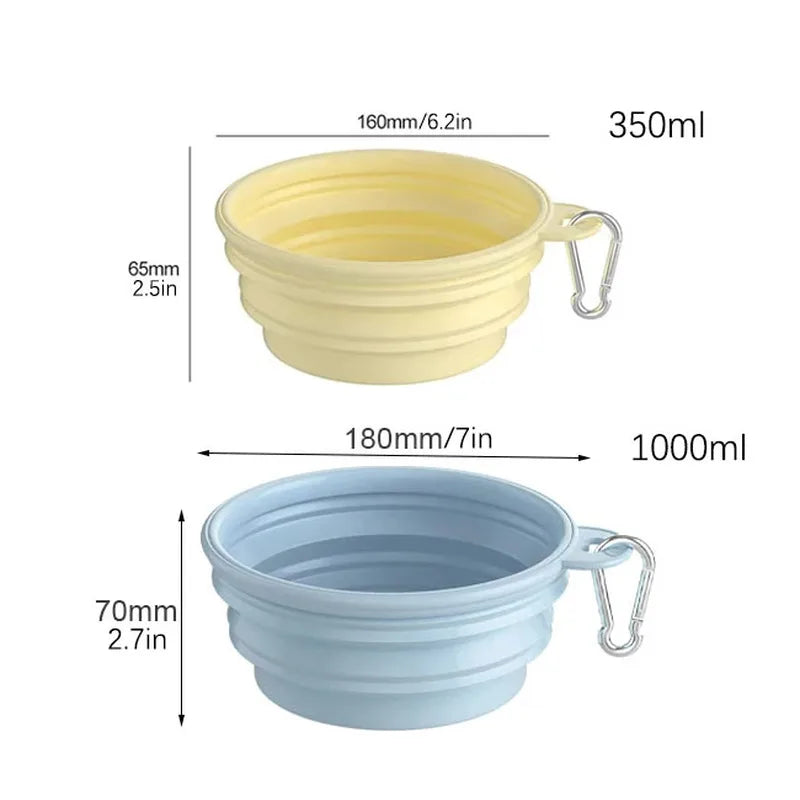 Collapsible Travel Dog Bowl For Dogs And Cats Plastic
