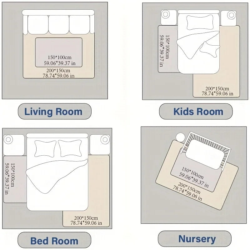 Huloo Sleep Memory Foam Playpen Mat With Non Slip Bottom