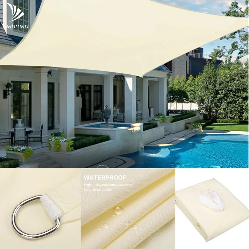 Waterproof Shade Sail Outdoor Sun Shelter For Patio UV Protection