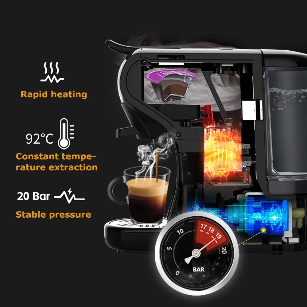 HiBREW 19 Bar 4 In 1 Espresso Coffee Machine Nespresso Dolce Gusto Compatible