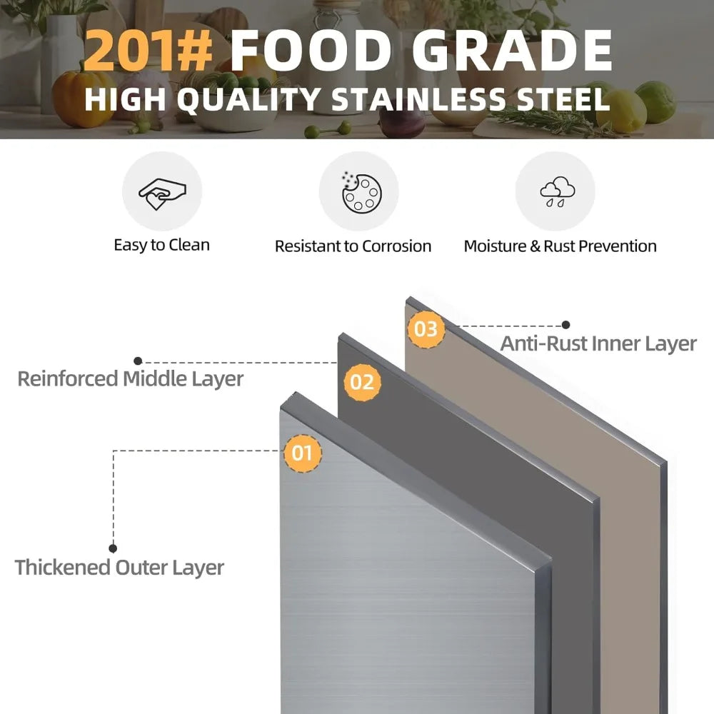 Stainless Steel Prep Table With Two Tier Shelf For Kitchen