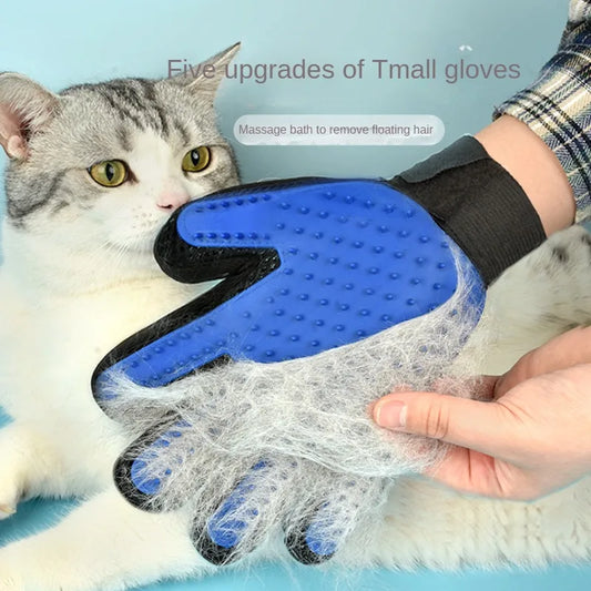 Silicone Pet Grooming Gloves For Cats And Dogs Hair Removal