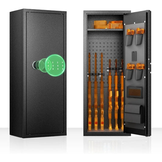 Gun Safe 10 Rifle And 4 Pistol Pouches Password Lock