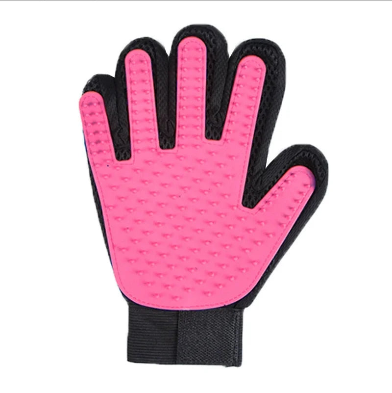 Silicone Pet Grooming Gloves For Cats And Dogs Hair Removal