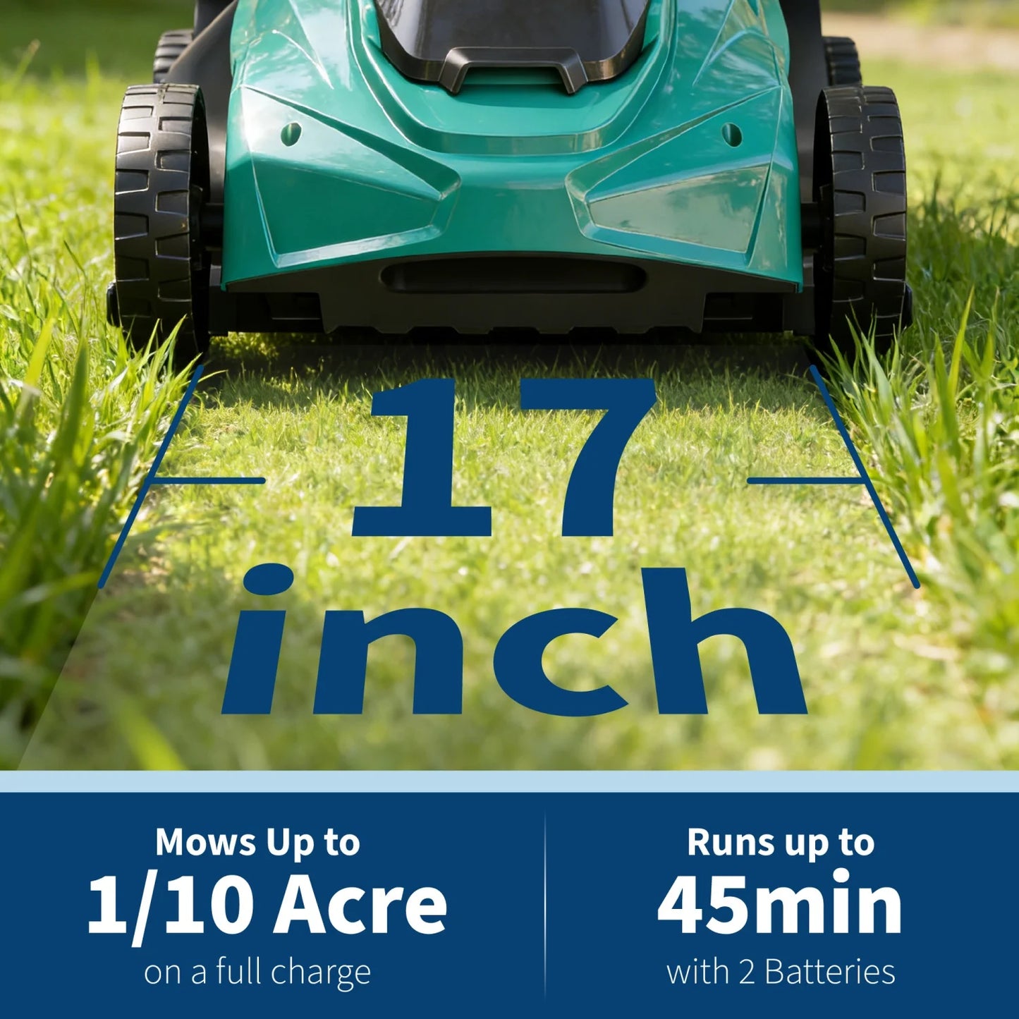 HiMISS Cordless Lawn Mower With 2x20V 4.0Ah Batteries