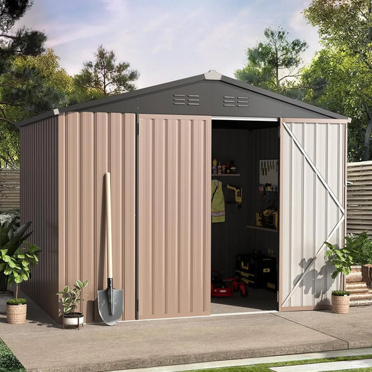 Lockable Steel Storage Shed For Garden Backyard Utility
