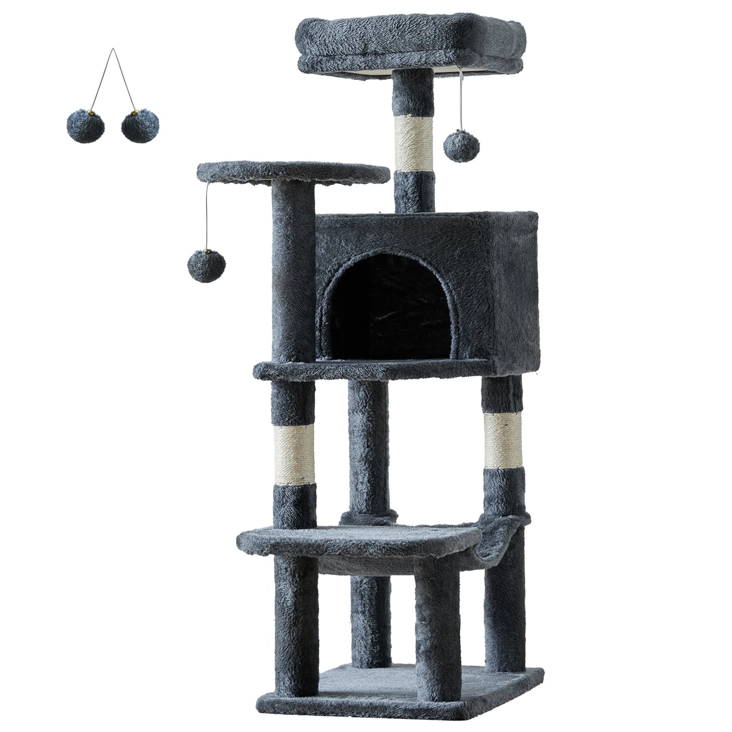 JHK Cat Tree Multi Level Tall Climbing Tower For Indoor Cats
