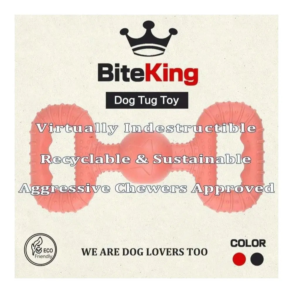 Natural Rubber Dog Toy For Medium Aggressive Chewers Tough Tug War Lifetime