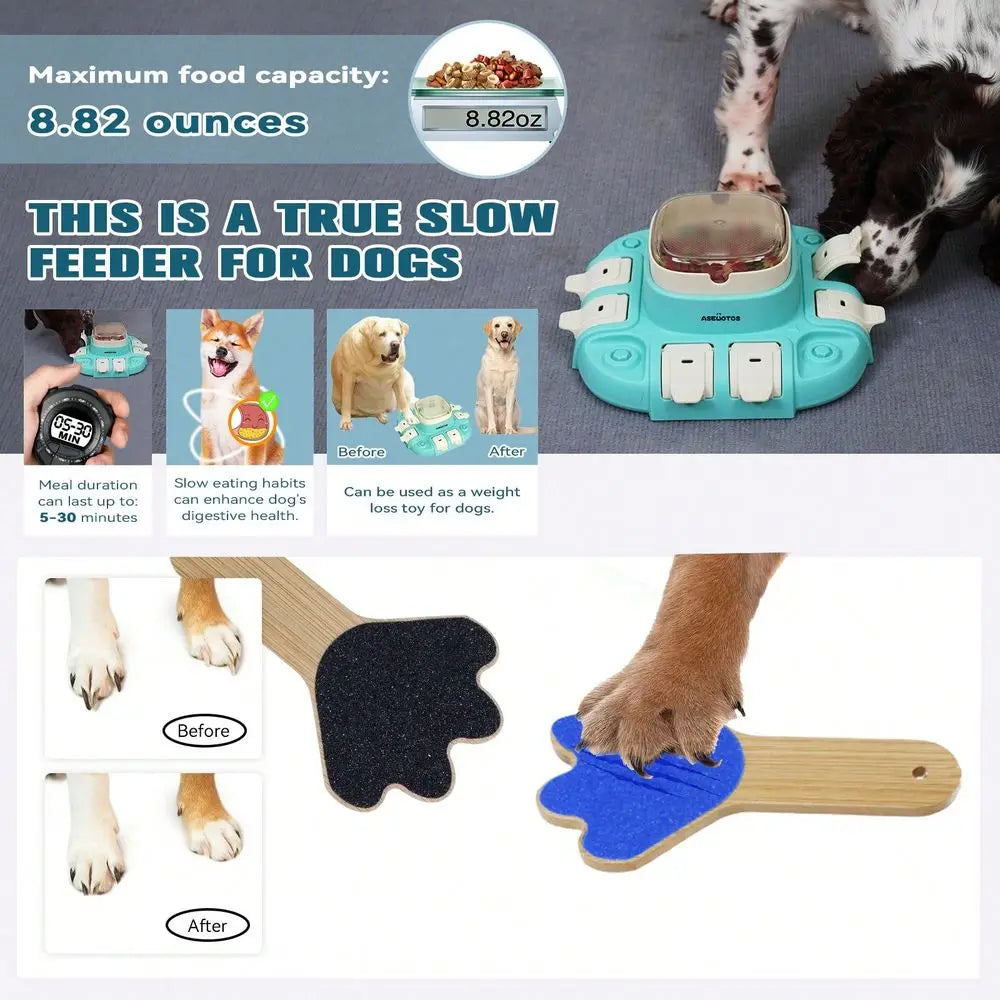 XMSJ Puzzle Toy Interactive Slow Feeder And Dog Scratch Pad