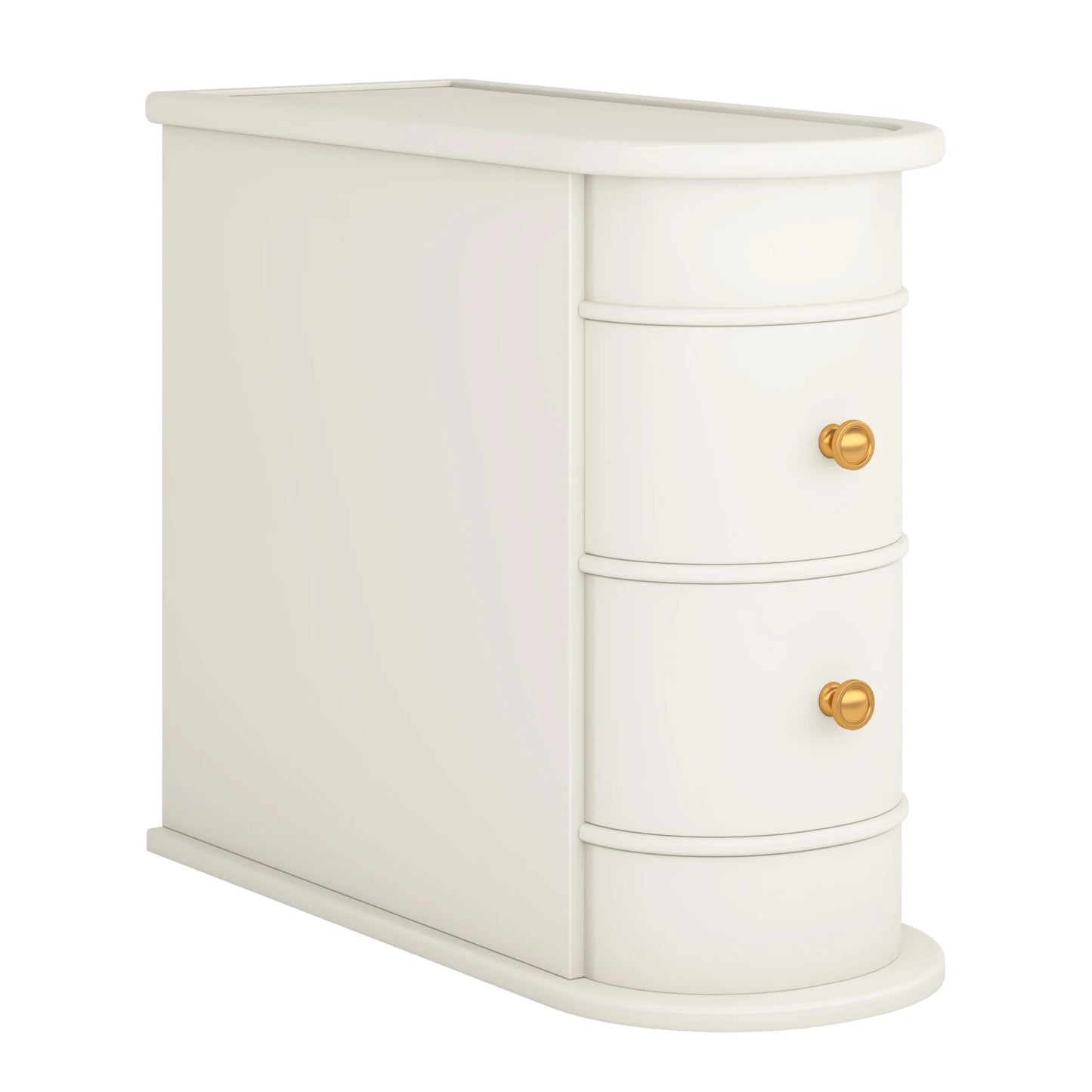 Tribesigns Round Wood End Table With Drawer Bedside Nightstand