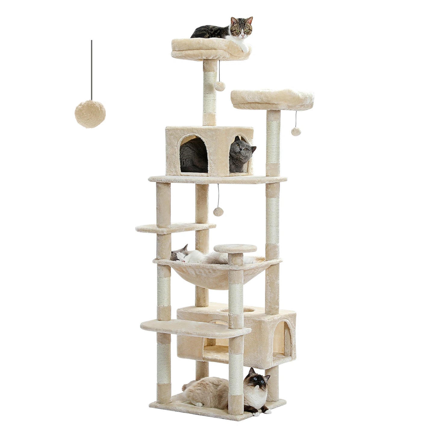 PAWZ Road Cat Tree Tower Indoor Scratching Posts Hammock Perches