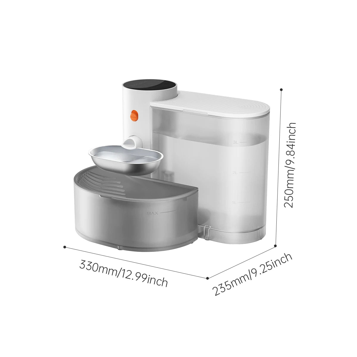 Booteely Stainless Steel Pet Water Dispenser Bowl For Cats