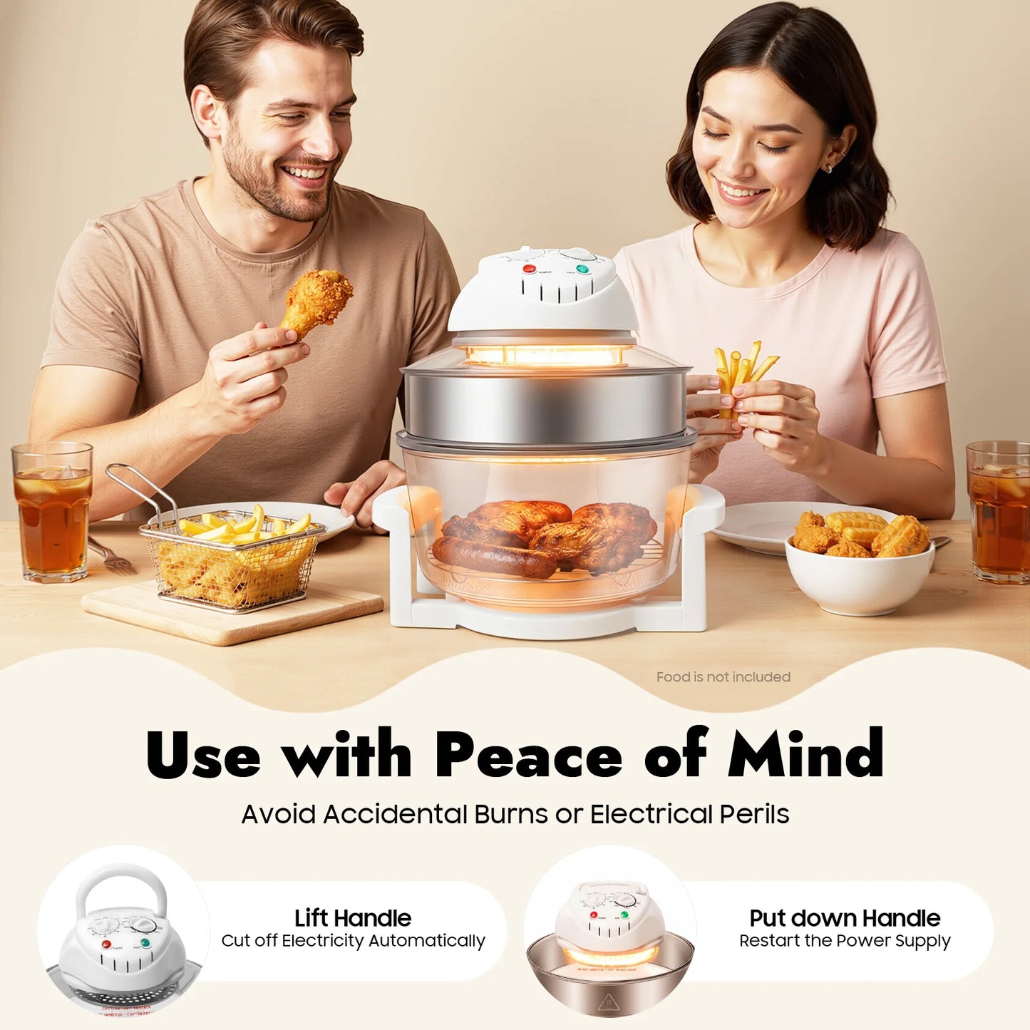 Visual Air Fryer 110V 360 Degree Air Circulation Oil Free