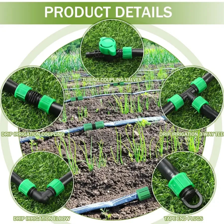 XMSJ Drip Irrigation Kit With Drip Tape System For Gardens