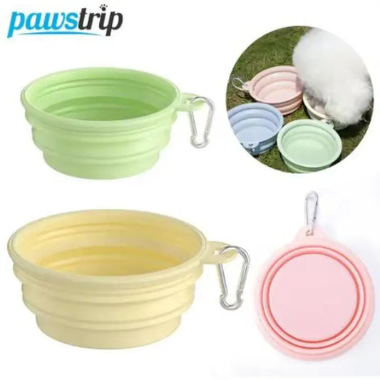 Collapsible Travel Dog Bowl For Dogs And Cats Plastic