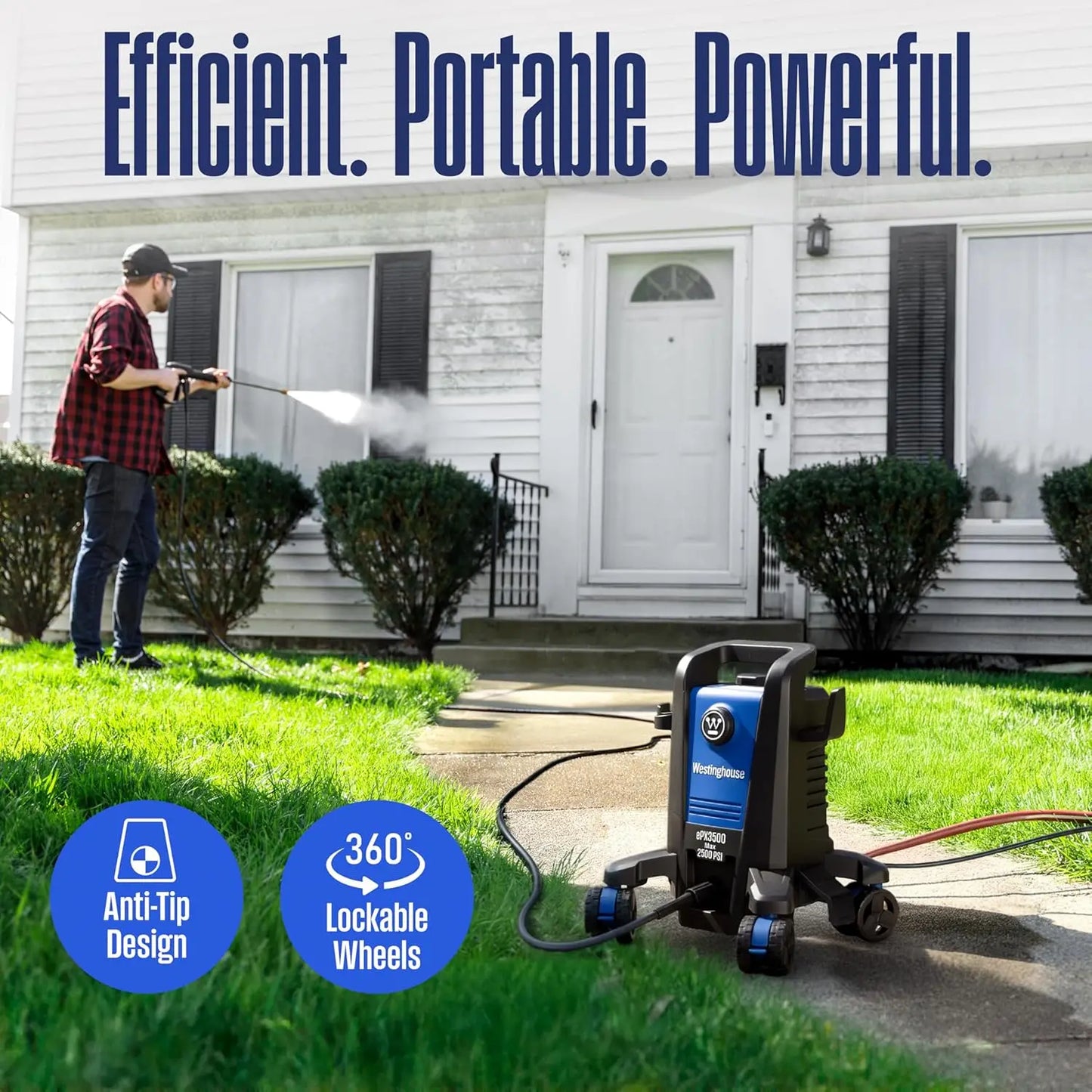 EPX3500 Electric Pressure Washer 2500 PSI 1.76 GPM Anti Tipping