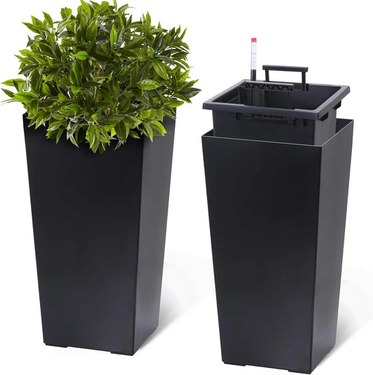 HobbyLane Indoor Outdoor Planter With Shelf Insert Plastic