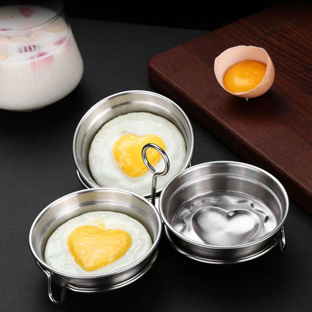 Romellar 304 Stainless Steel DIY Heart Shape Egg Shaper Mold