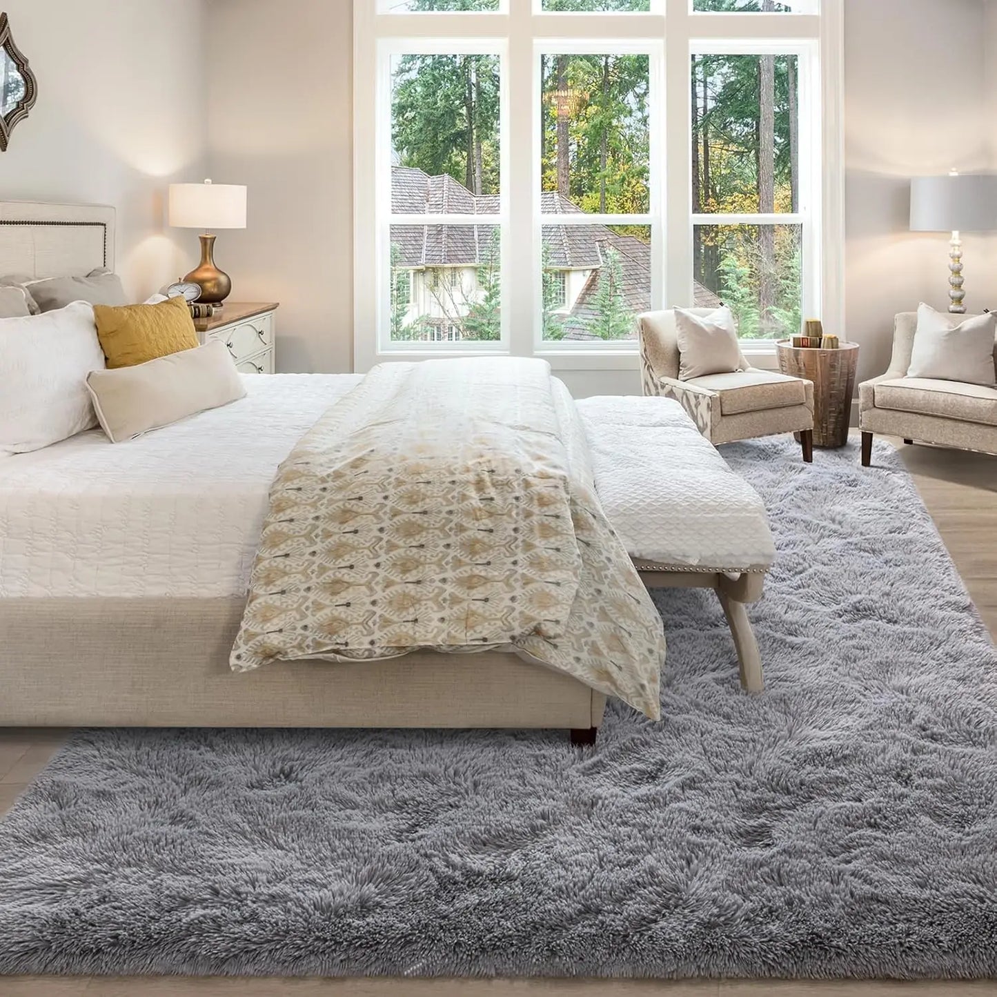 Soft Modern Indoor Shaggy Rug Non Slip for Living Room